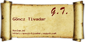 Göncz Tivadar névjegykártya